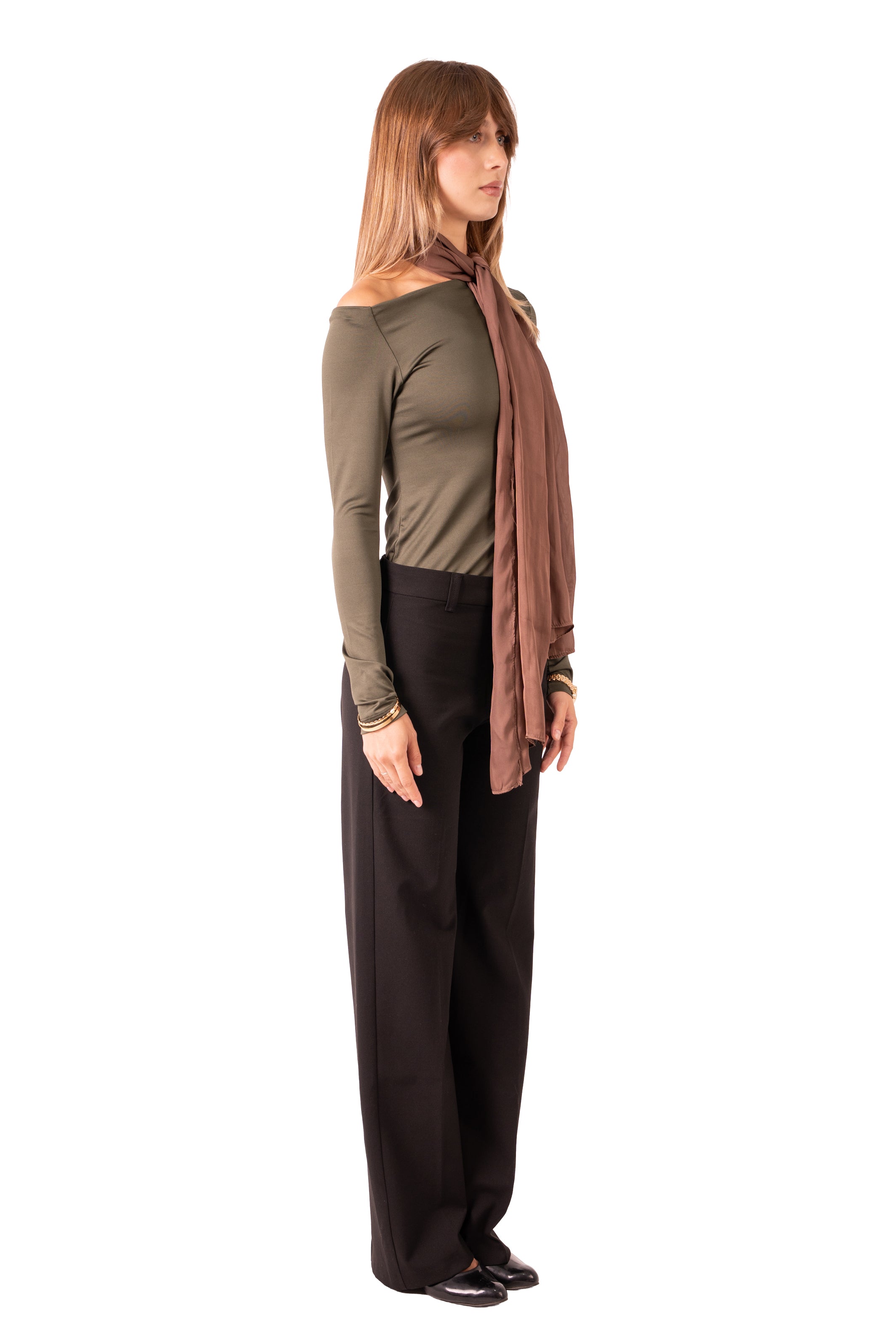 Assymetrical Off Shoulder - Olive
